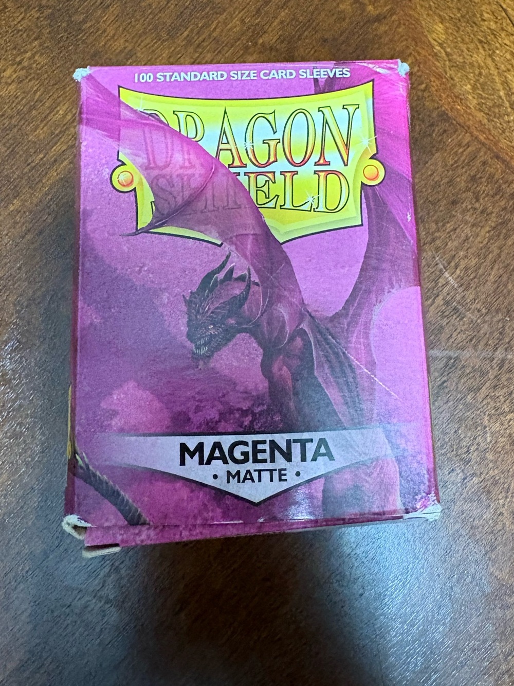 Pack of 100 Standard Sized Trading Card Sleeves in “Magenta Matte”